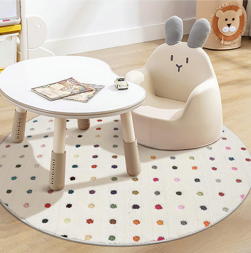 Colorful Dot Round Rug